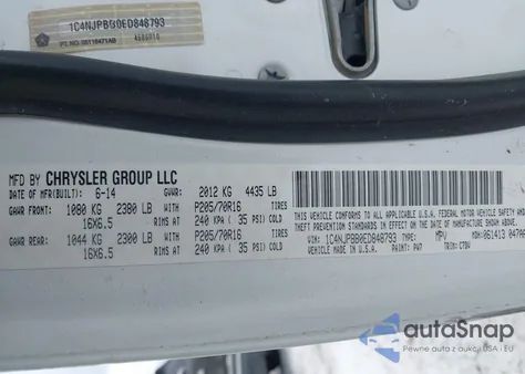 2014 Jeep Patriot Sport из США, поврежденный, VIN 1C4NJPBB0ED848793